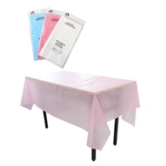 Disposable PEVA Solid Tablecloth for Birthday Party, Waterproof & Proof