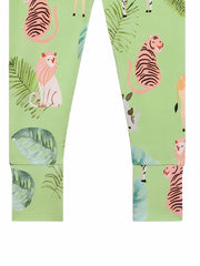Animal Pattern Kid's Pajamas 2pcs Set Long Sleeve Top & Pants Girl's Loungewear