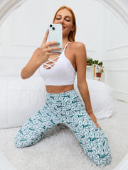 Funny Bear Print Yoga Leggings High Waist Fitness Running Workout Sports Pants