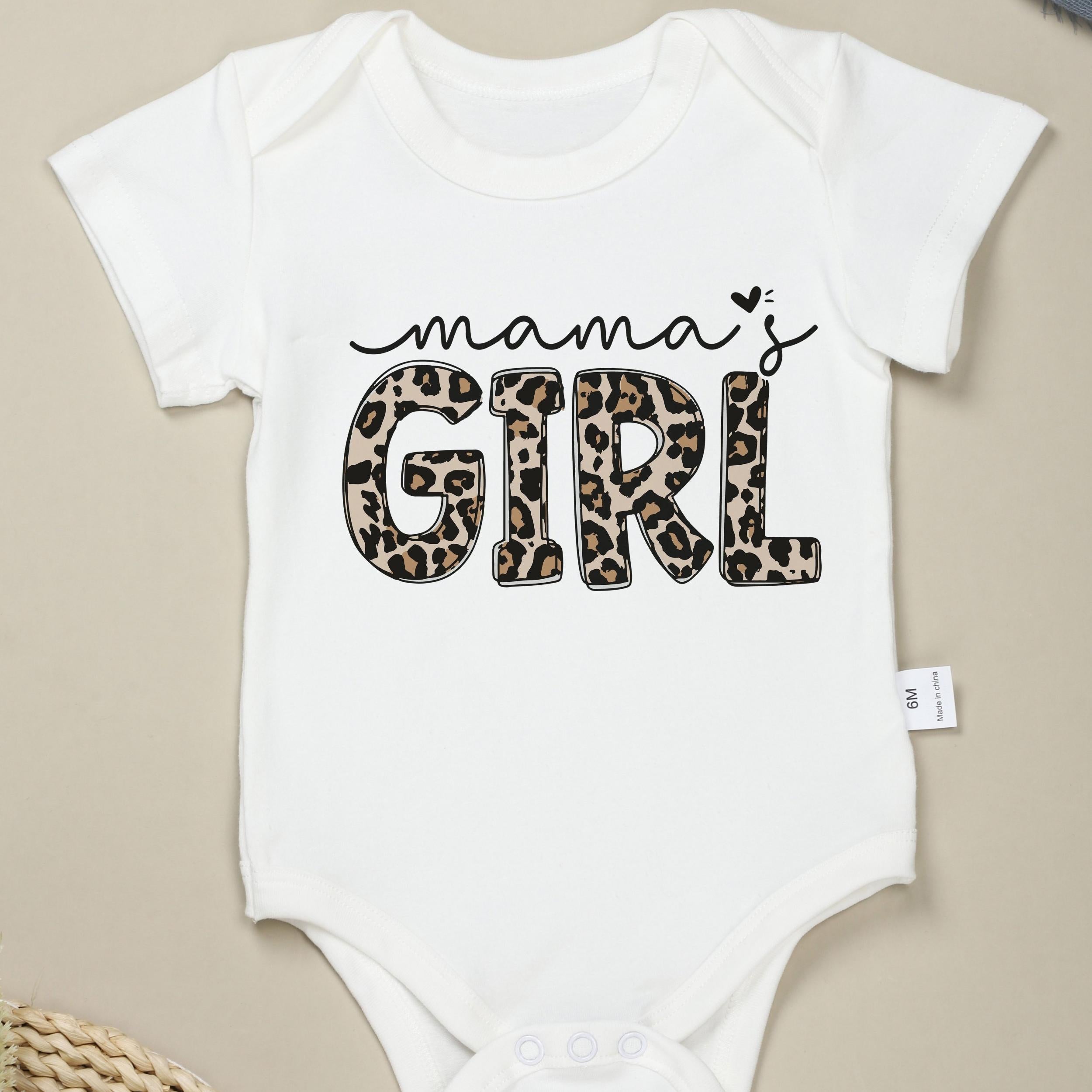Baby Girls Mama's Girl Short Sleeve Onesie for Summer