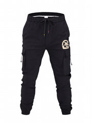Men's Flower Print Cargo Pants with Pockets