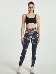 Tie Dye High Stretch Sports Leggings High Waist Yoga Running Tight Pants