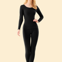 Women's Thermal Underwear Set Long Sleeve Crew Neck Tops & Pants