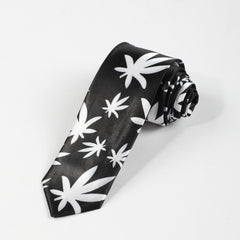 Men's Vacation Floating Leaf Silky Tie