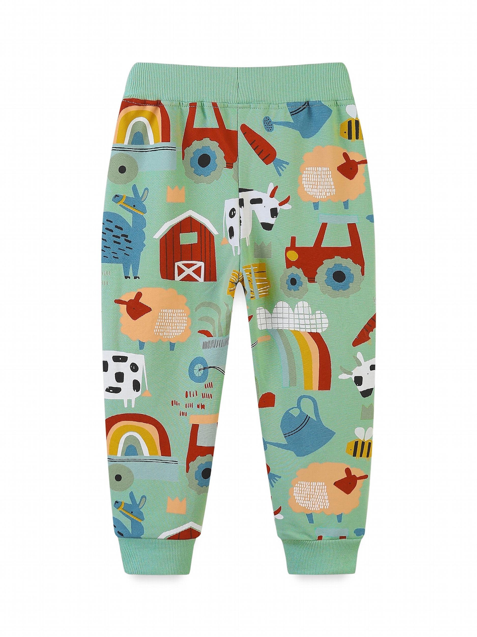 Cartoon House And Car Boys Sweatpants