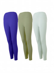 3Pcs Quick Drying Yoga Pants Butt Lifting Solid Fitness Workout Yoga Leggings
