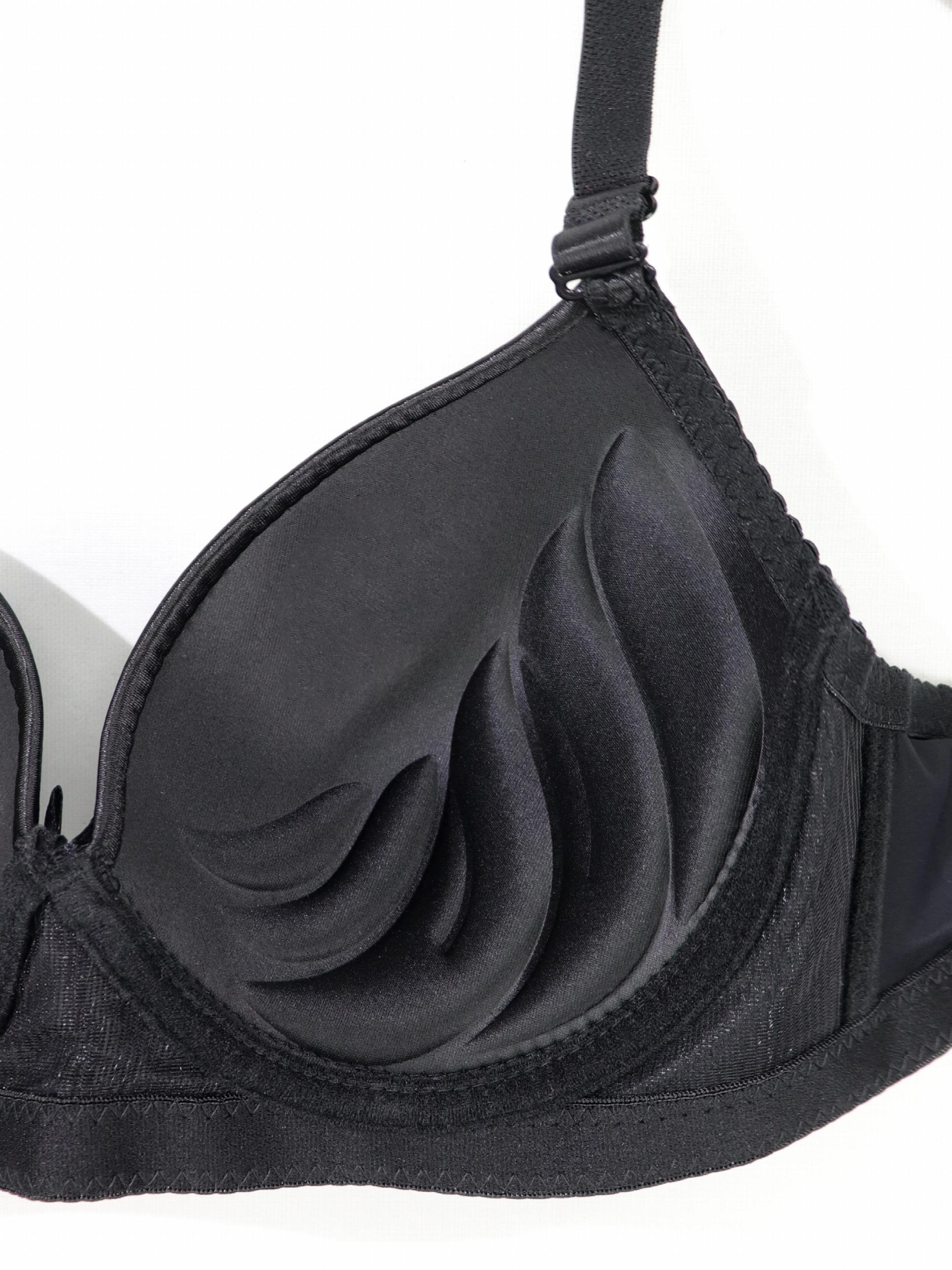 Comfy Push Up Bras Solid T Shirt Style Breathable Women's Lingerie