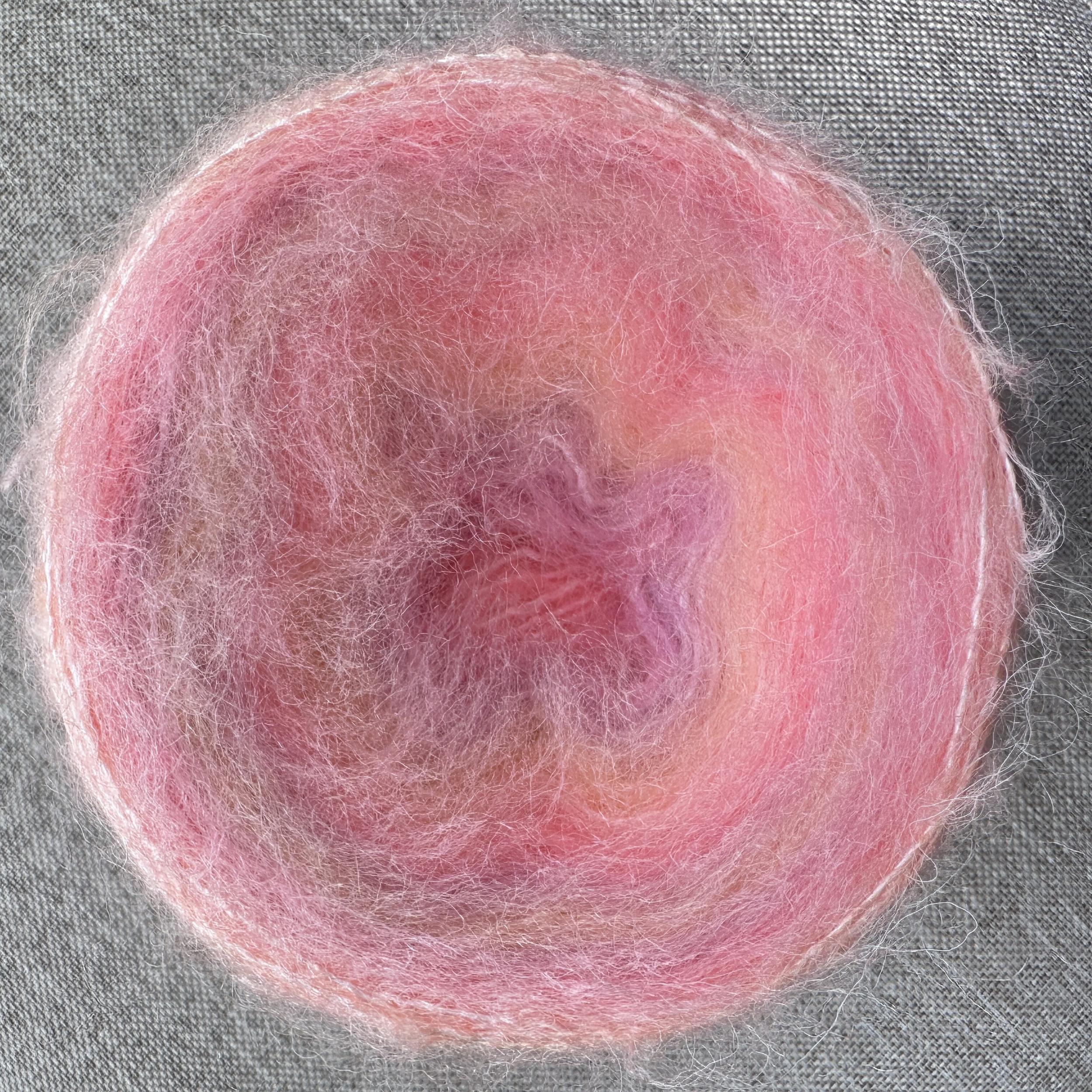 50g Gradient Wool Mohair Fine Wool Segment Dyed Yarn Ball