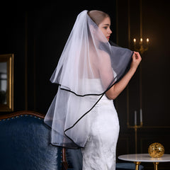 Floral Hairpin Lace Bridesmaid Veil for Weddings