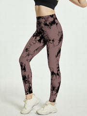 High Waist Tie Dye Leggings Seamless Workout Pants Elastic Gym Running Yoga