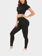 2pcs Yoga Set Tops & Leggings Women's Activewear