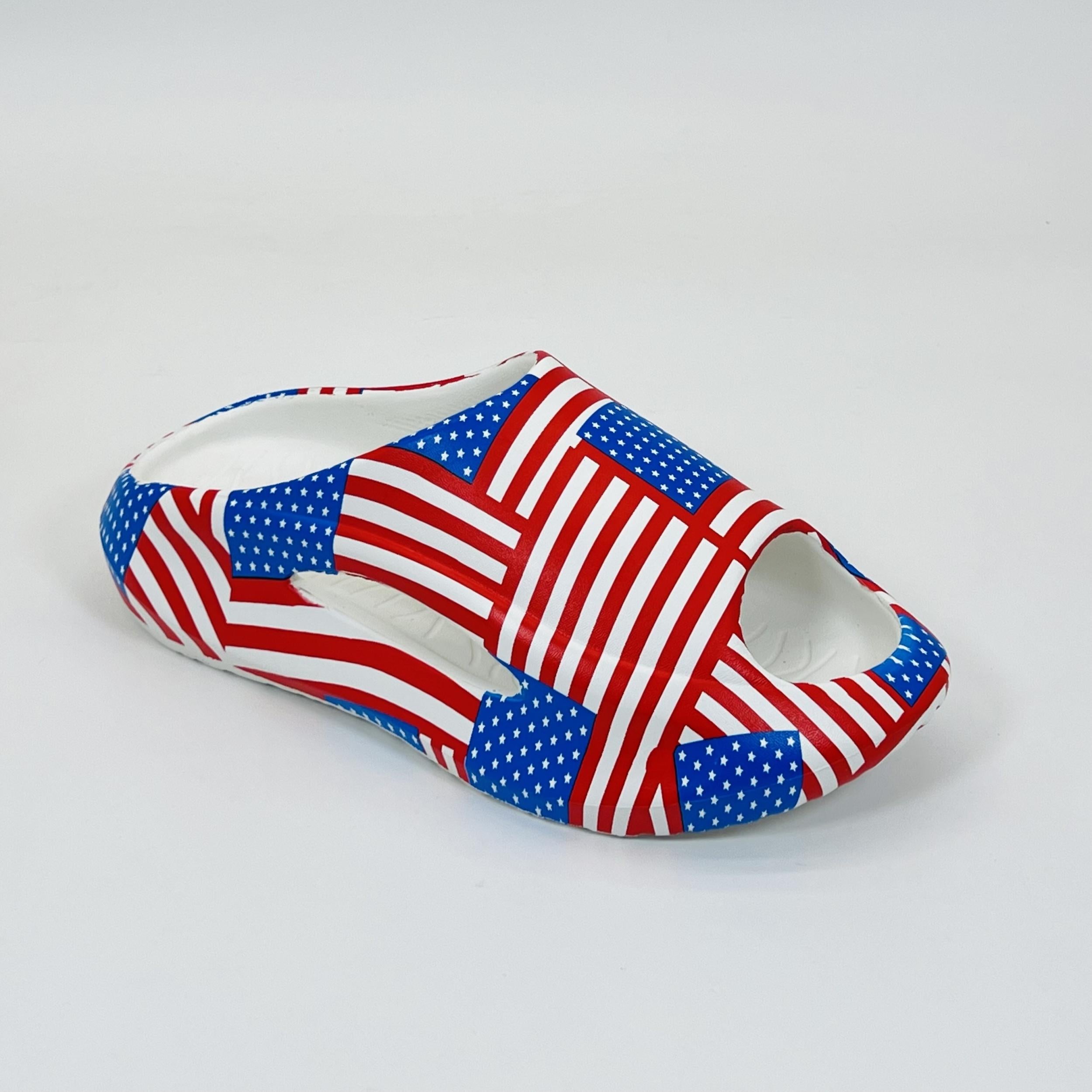 Unisex Star & Stripe Platform Slides for Summer