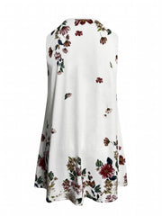 Women's Plus Floral Print Round Neck Stretch Tank Dress