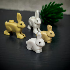 4pcs Rabbit Shaped Building Blocks Set, Animal Farm Theme for Kids 6-8 Years