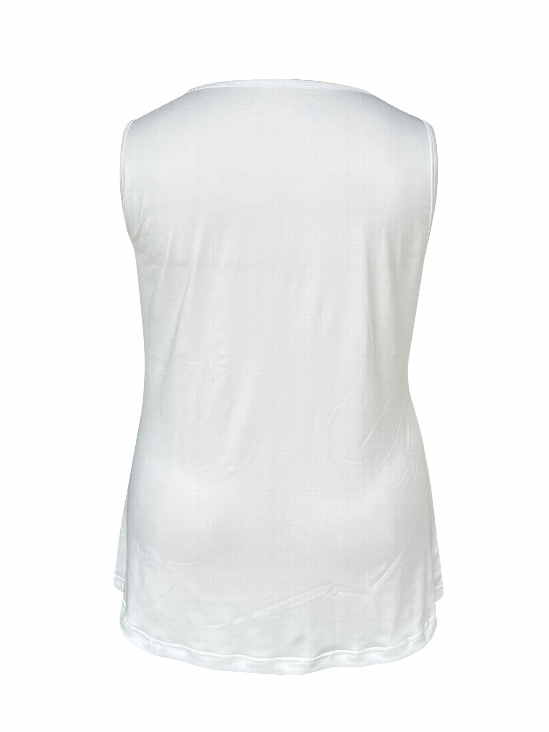 Casual Tank Top Women's Plus Plain Scoop Neck Slight Stretch