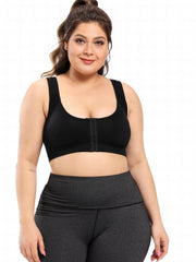 Breathable Zipper Front Sports Bra for Women
