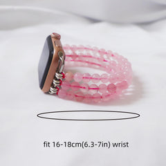 Pink Crystal Elastic Strap for Smart Watch