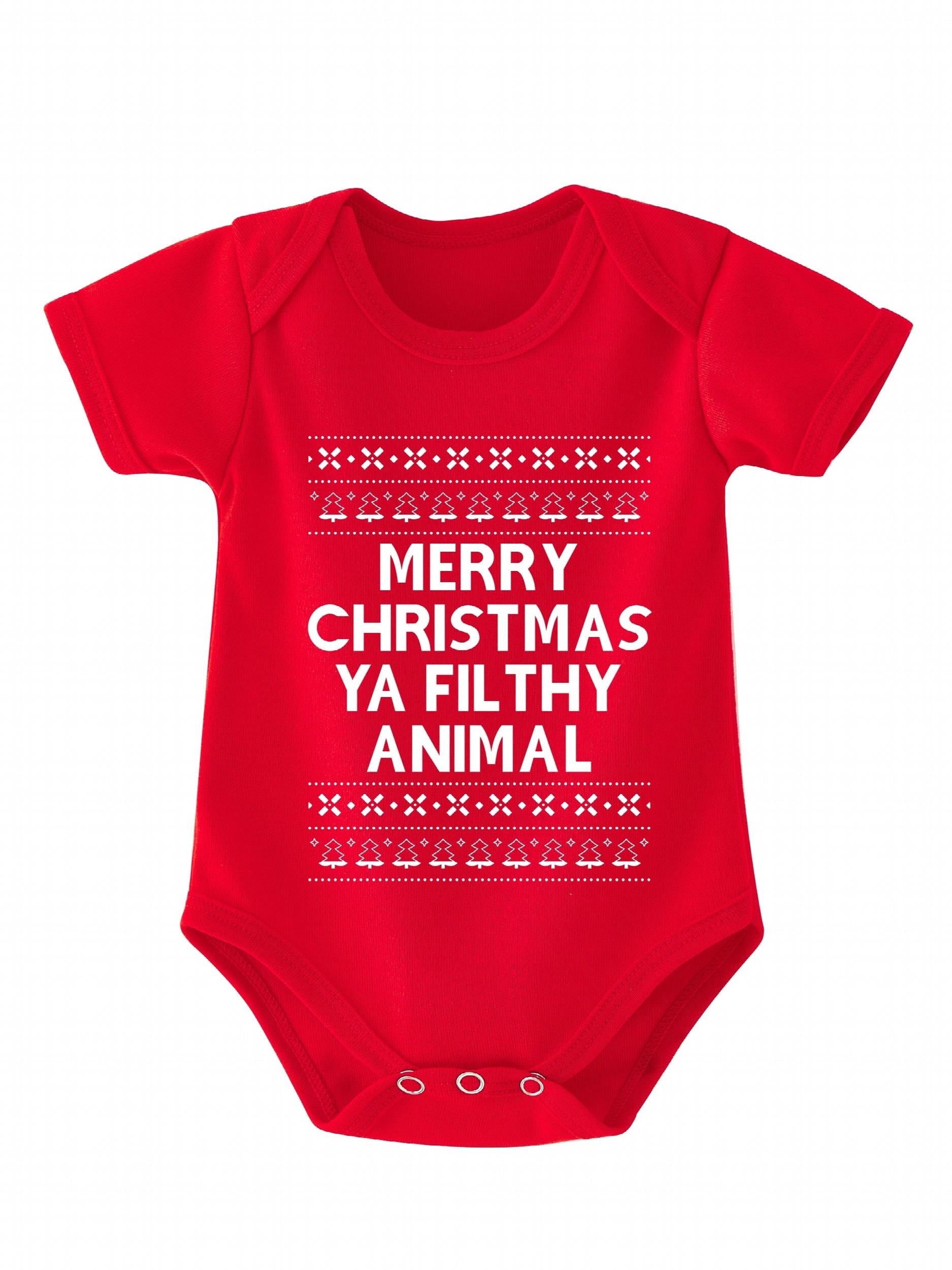 Christmas Costume Newborn Baby Romper Short Sleeve Onesie