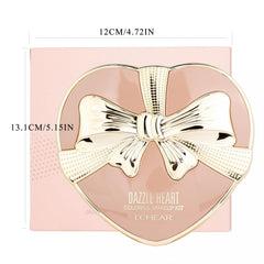 Heart-Shaped Makeup Box Set with Eyeshadow Palette Blush Foundation Powder