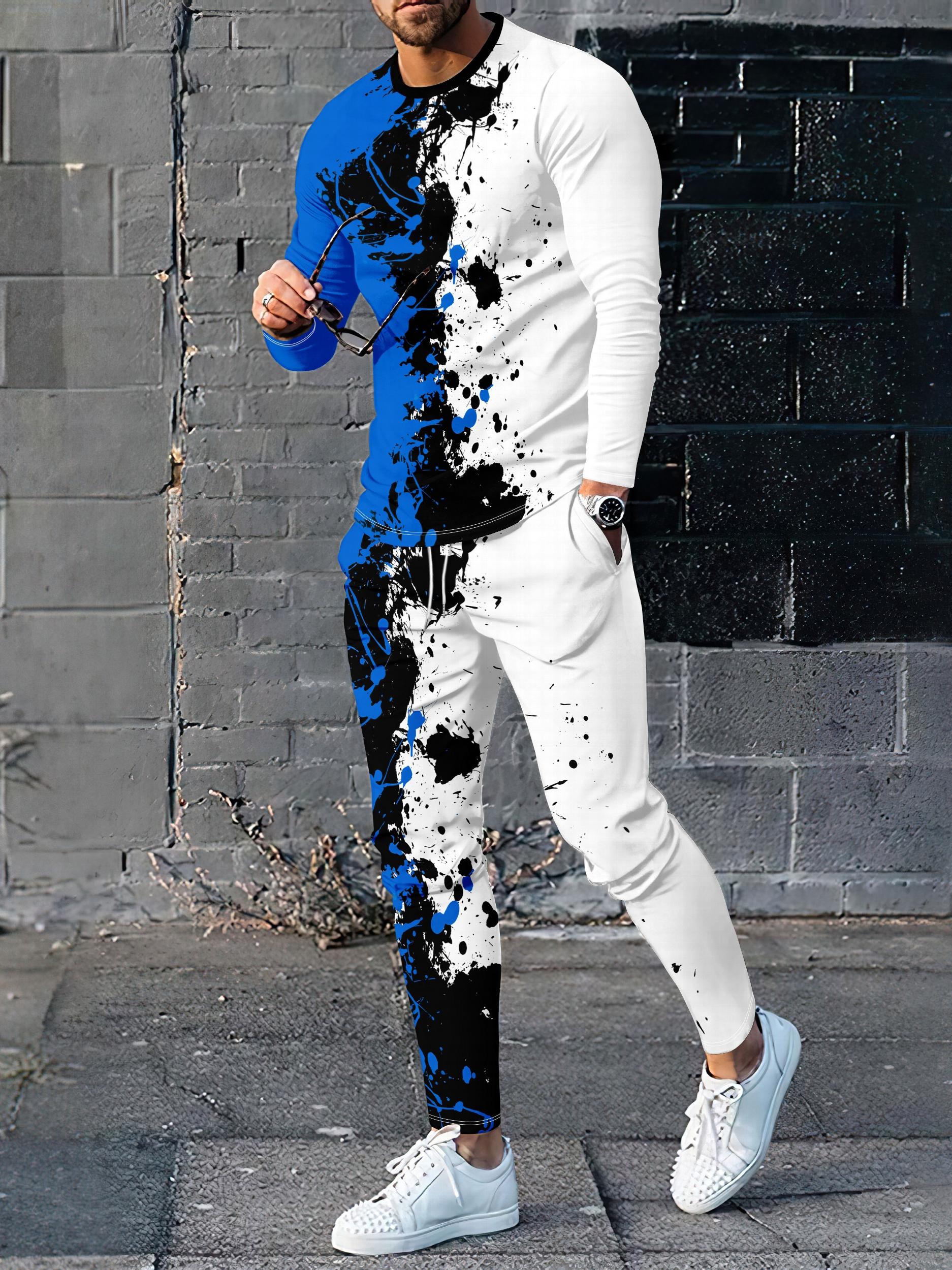Men's Graphic Sweatshirt & Sporty Sweatpants Set