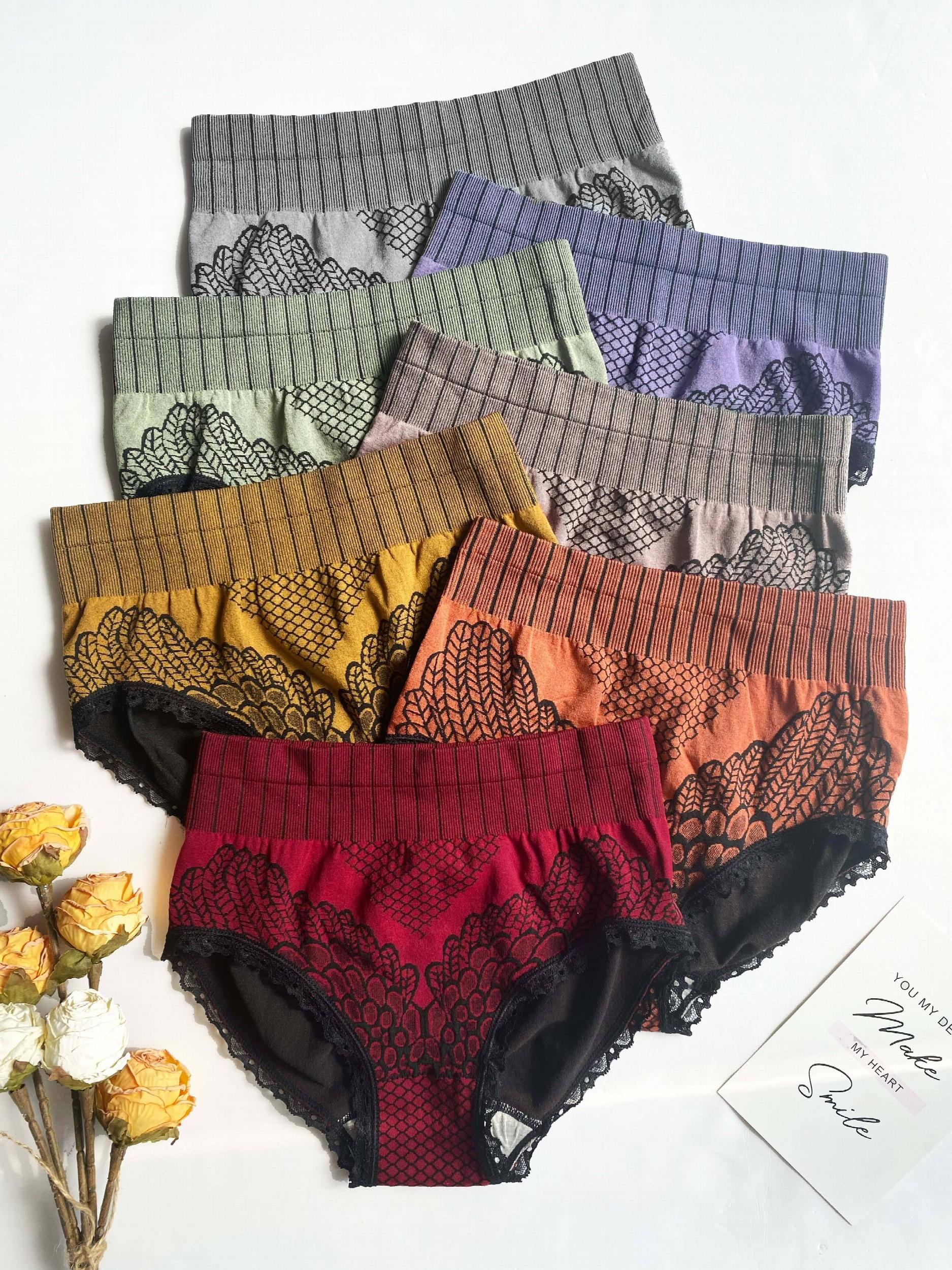 7pcs Lace Stitching Briefs High Waist Sexy Panties Women's Lingerie