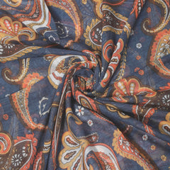 Paisley Print Boho Scarf Vintage Tassel Shawl