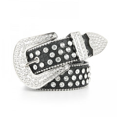 Y2K Rhinestone Decor PU Belt Sparkly Punk Cowboy Cowgirl Belt