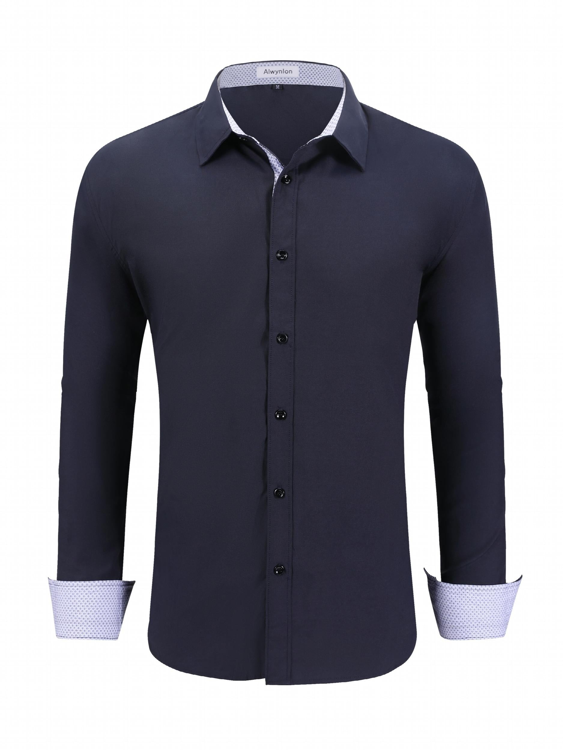 Men's Casual Button Up Long Sleeve Shirt