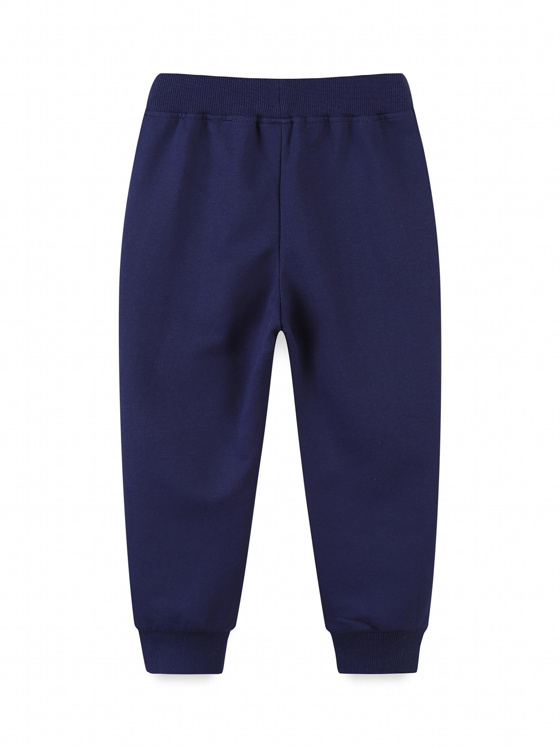 Boys Construction Car Embroidered Jogger Sweatpants