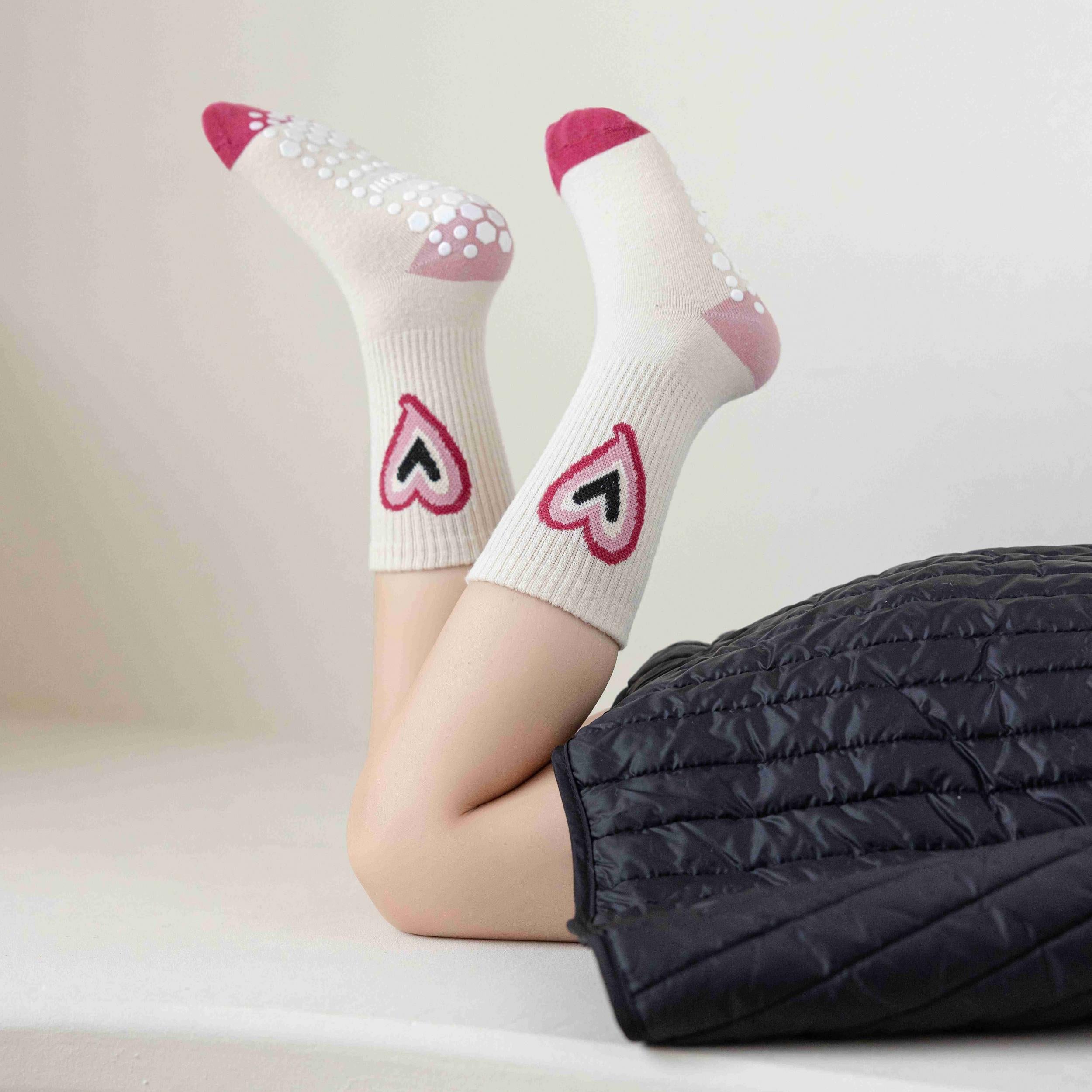 5 Pairs Kids' Floor Socks, Non-Slip & Warm for Autumn/Winter
