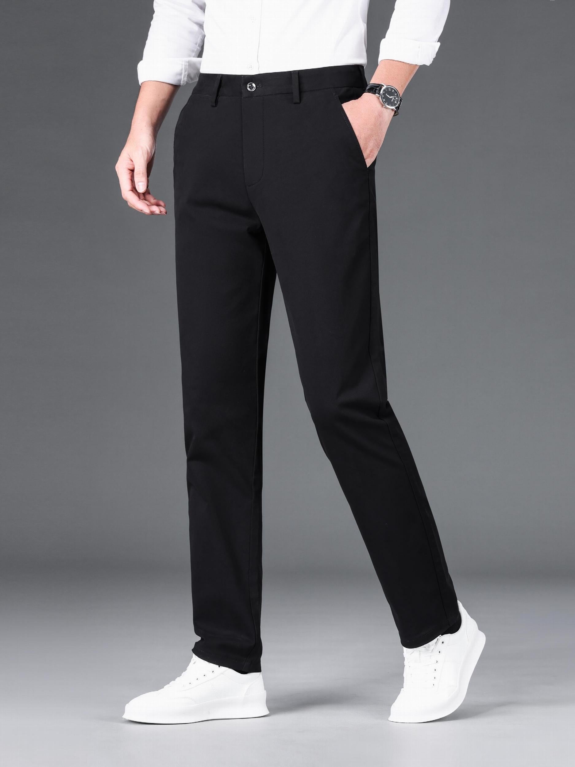 Men's Classic Stretch Dress Pants for Fall Winter Business