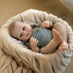 18.5" Open Eyes Elijah Boy Doll Realistic Full Body Vinyl Reborn Doll