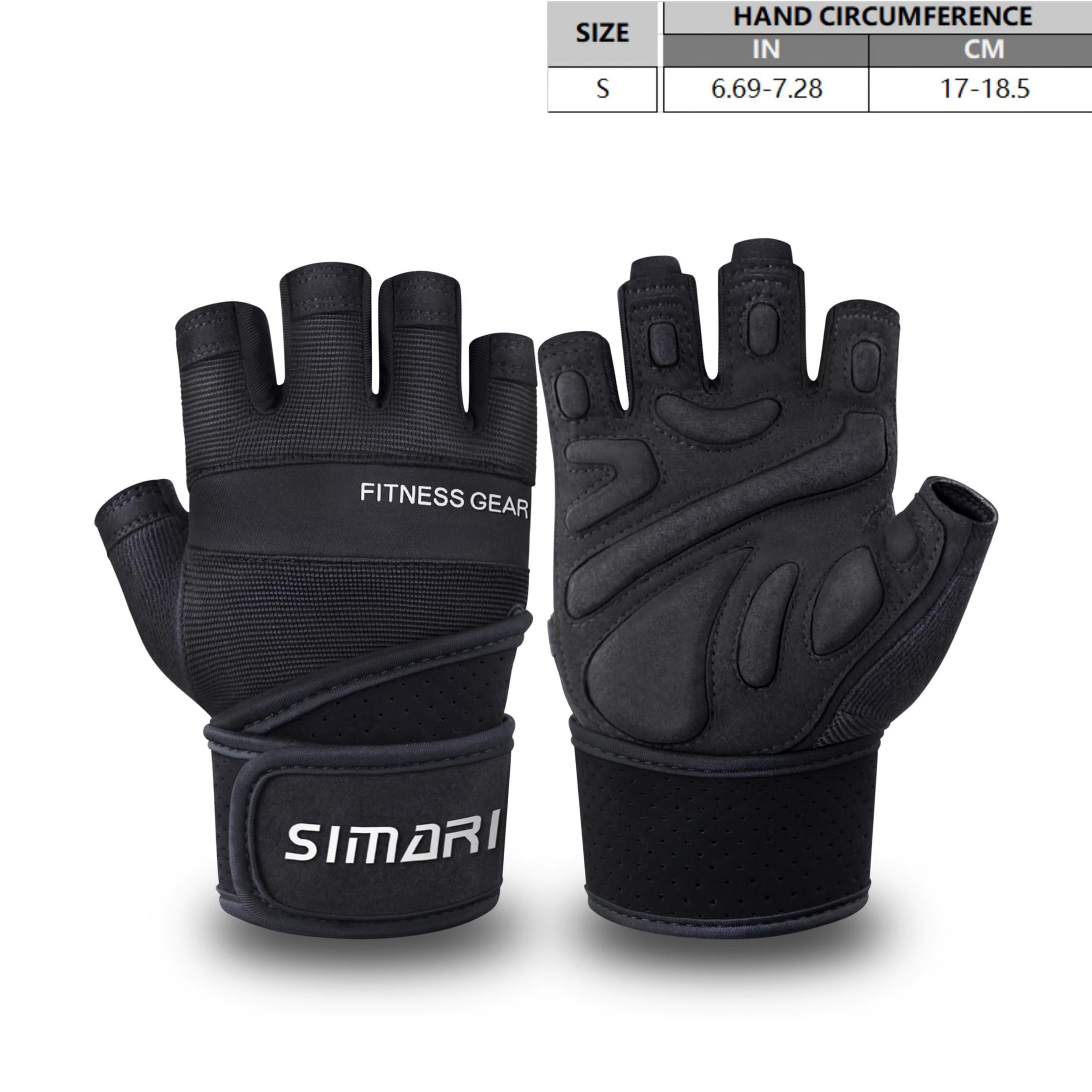 Non Slip Workout Gloves with Wrist Wraps Full Palm Protection