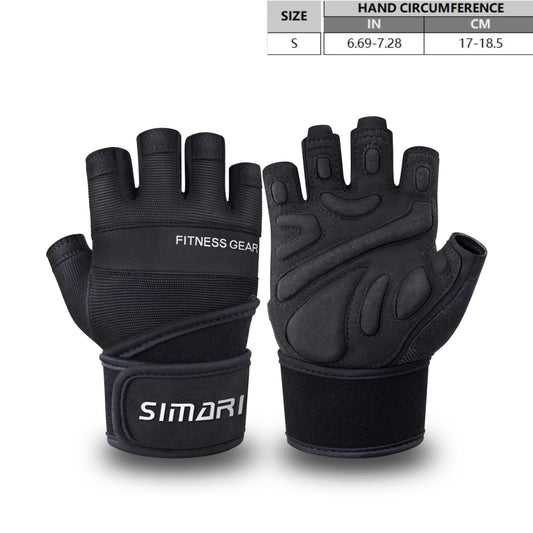 Non Slip Workout Gloves with Wrist Wraps Full Palm Protection
