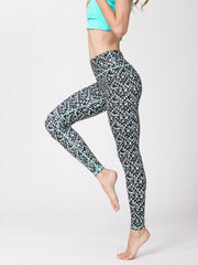 Geometric Printed Leggings Sports Fitness Yoga Running Trousers