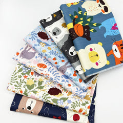 6pcs Soft Cotton Rocket Plant Twill Printed Fabric for Duvet Cover DIY