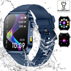 2-in-1 Smartwatch 1.2" Touch Screen LED Flashlight Music Control