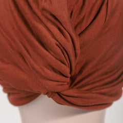 Double Layer Twist Turban Cap Solid Head Wrap Elastic Bonnet Lightweight Beanie