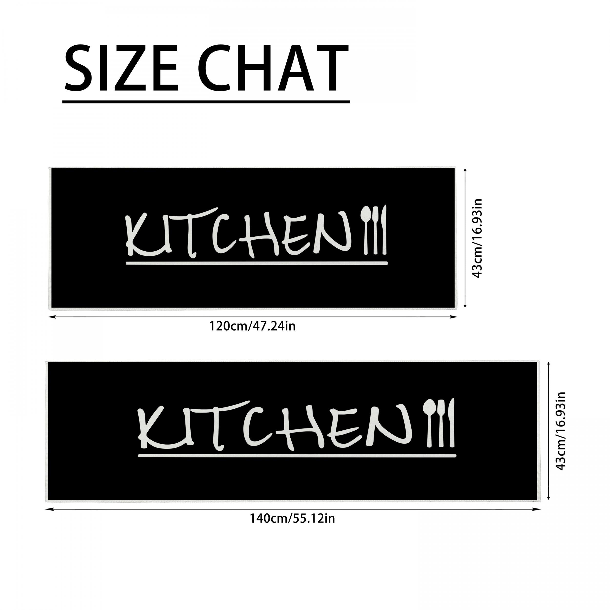 Long Strip Non-slip Kitchen Rug 43x120cm