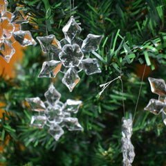 10pcs Christmas Snowflake Strings Hanging Pendant Decoration