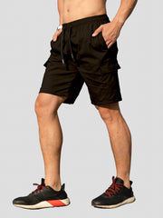 Classic Cargo Shorts Men's Casual Pocket Waist Drawstring Cargo Shorts