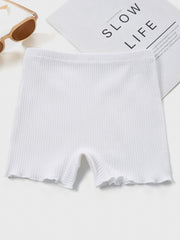 Girls Casual Letter Embroidery Short Leggings