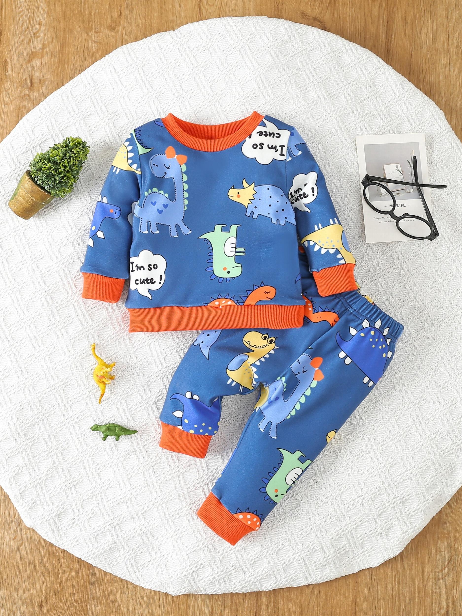 Baby Boy Cartoon Pajama Set Top Pants Loungewear Set