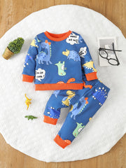 Baby Boy Cartoon Pajama Set Top Pants Loungewear Set