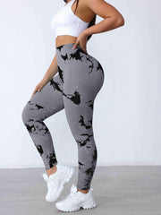Tie Dye Butt Lifting Yoga Leggings High Stretch Sports Tight Pants