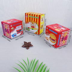 Wooden Burger Fries & Sandwich Playset for Kitchen Pretend Play