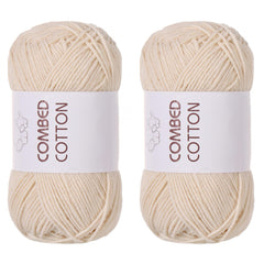 Soft Combed Cotton Wool Yarn for Crocheting & Knitting 40g