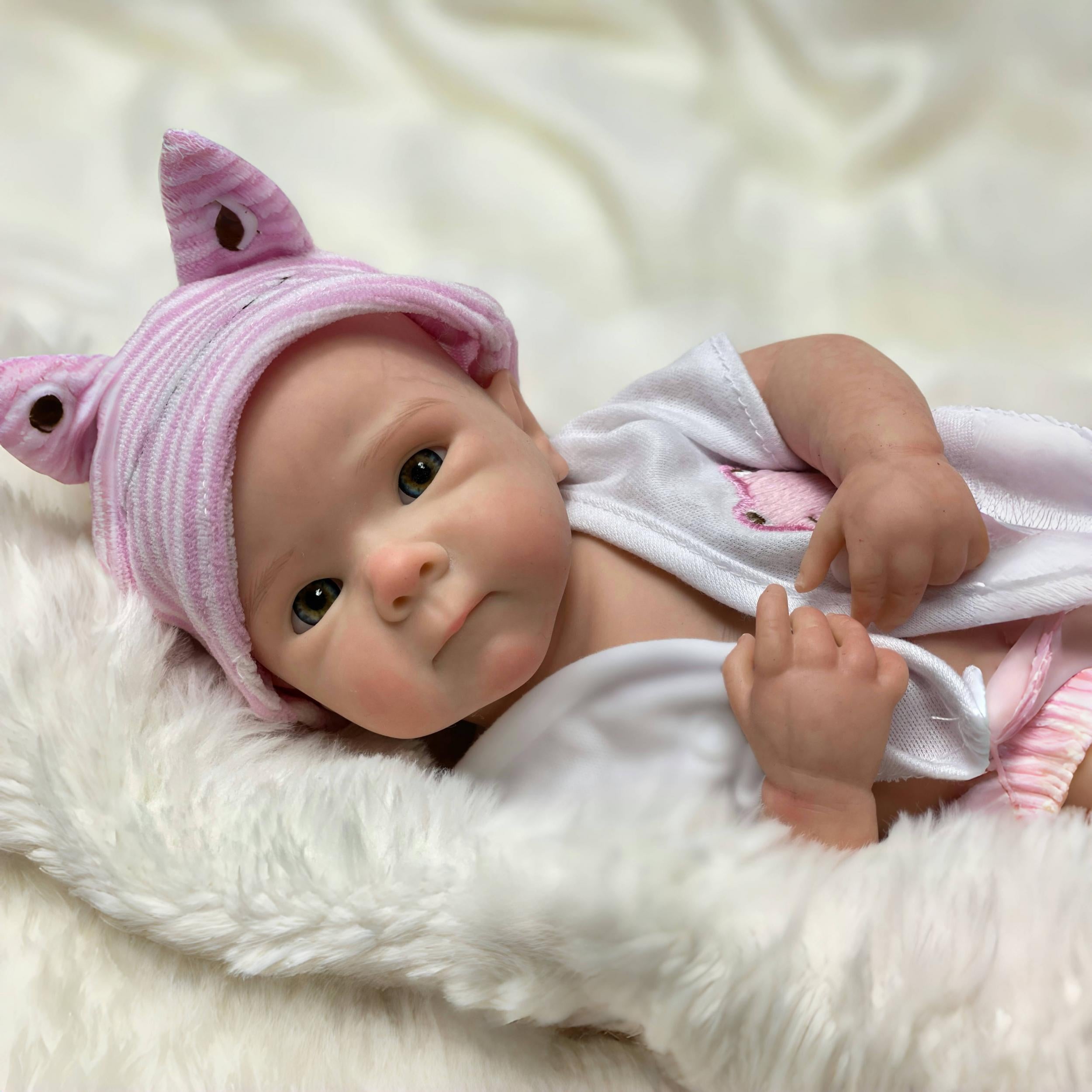 33cm Full Silicone Reborn Baby Doll Handcrafted Look Lifelike Soft Touch