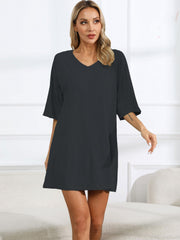 Slogan Print Tee Sleep Dress