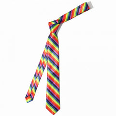 Rainbow Striped Tie for Men's Party